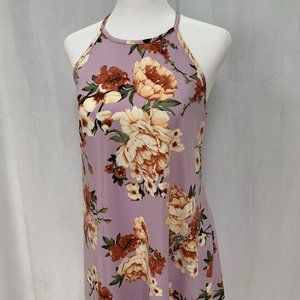 EVERLY for Francesca's Floral Halter/Racerback Dress